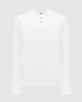 Brunello Cucinelli White ribbed polo shirt M29400105