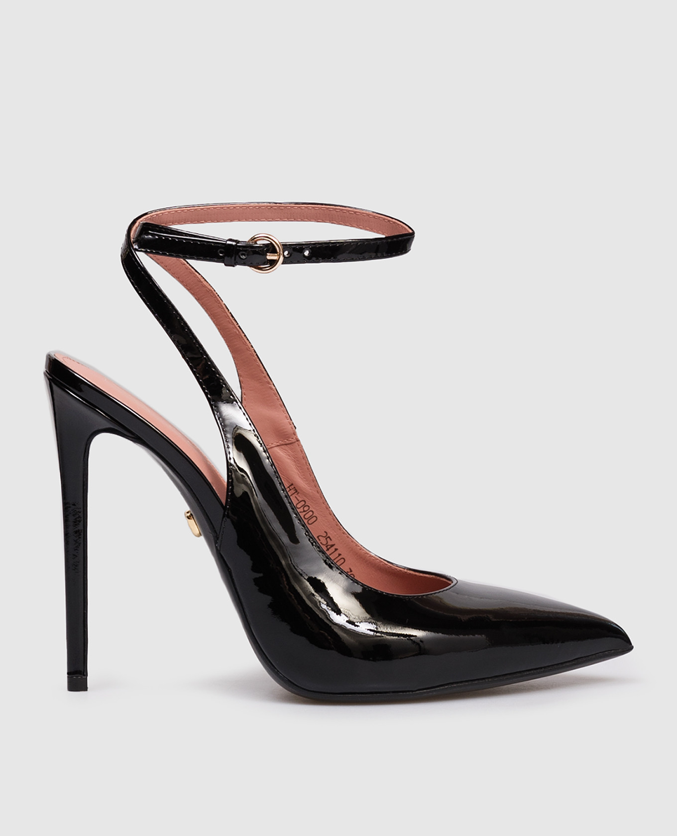 Black patent leather slingbacks