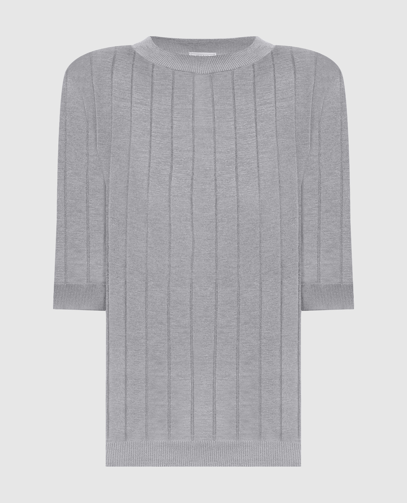 Gray striped top Peserico