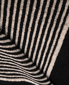 Saint Laurent Striped terry towel with monogram logo pattern 8274953Y106