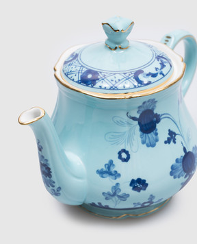 Ginori 1735 Blue porcelain teapot from the Oriente Italiano collection 600 ml 003RG00FTE400G00124300
