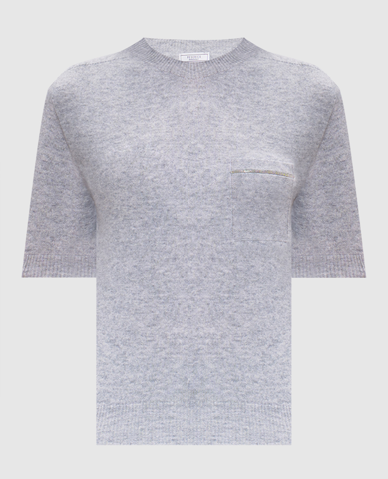 

Gray cashmere top with monil chain Peserico, Grey