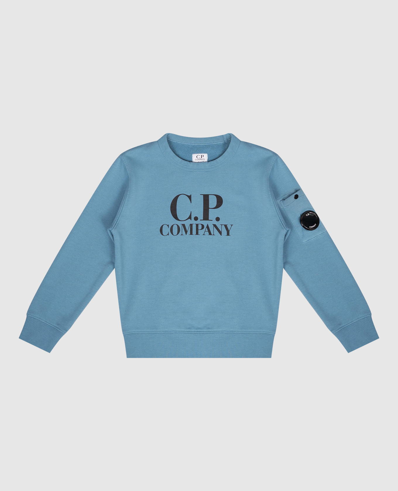 Children&#39;s blue sweatshirt with logo print C.P. Company