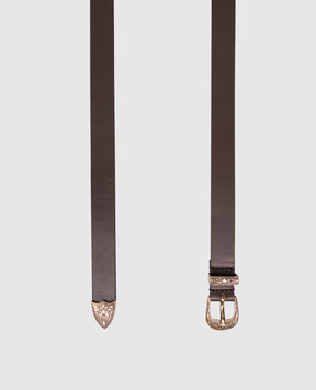 Dondup Brown leather belt WC316PL0606DXXX