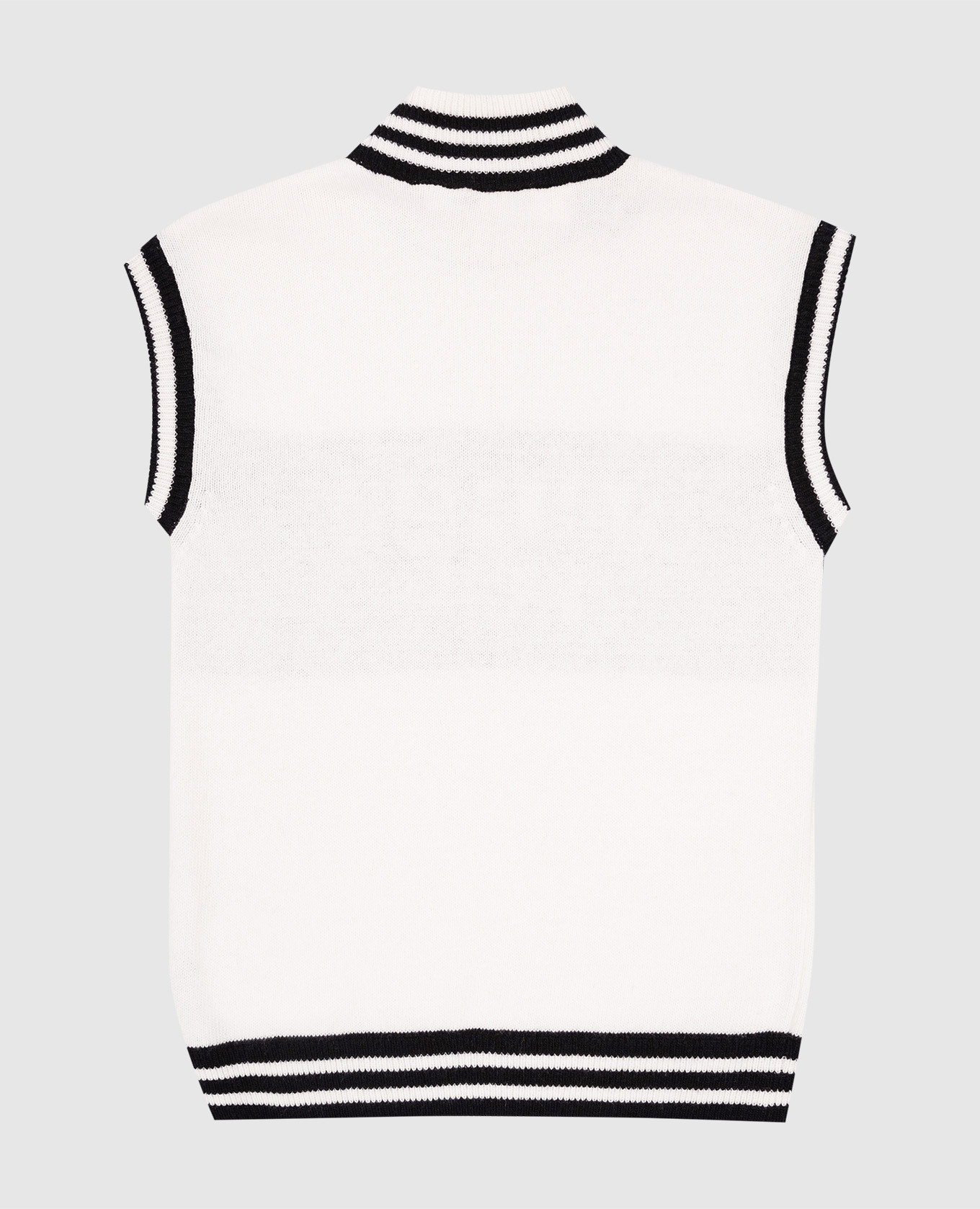 Children's white vest made of wool and cashmere Balmain 2