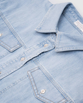 Brunello Cucinelli Children's blue denim shirt BH192C860A