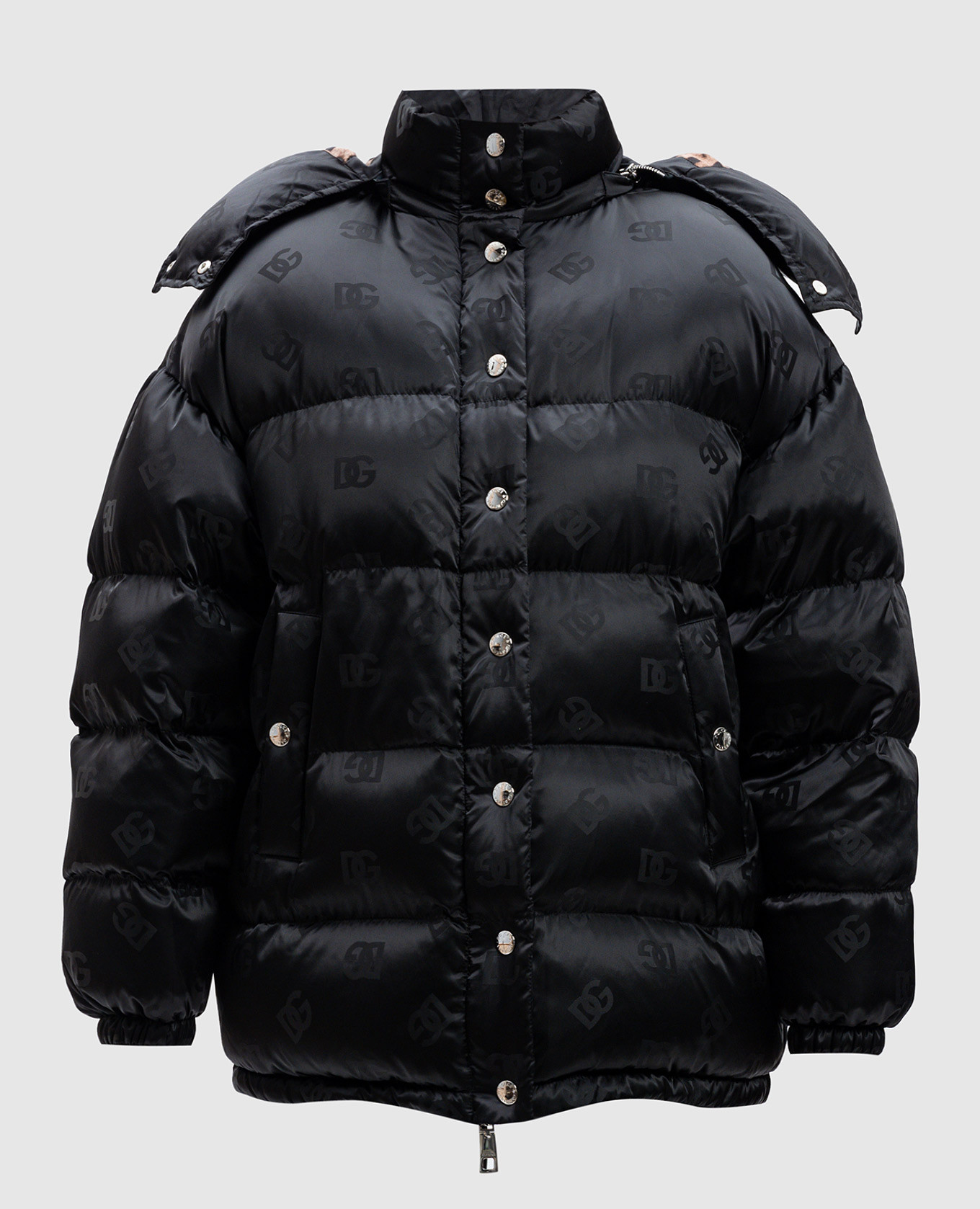 

Black down jacket with DG logo print Dolce&Gabbana