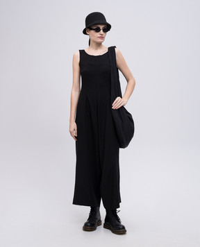 Y`S Yamamoto Black jumpsuit with linen YPD05202