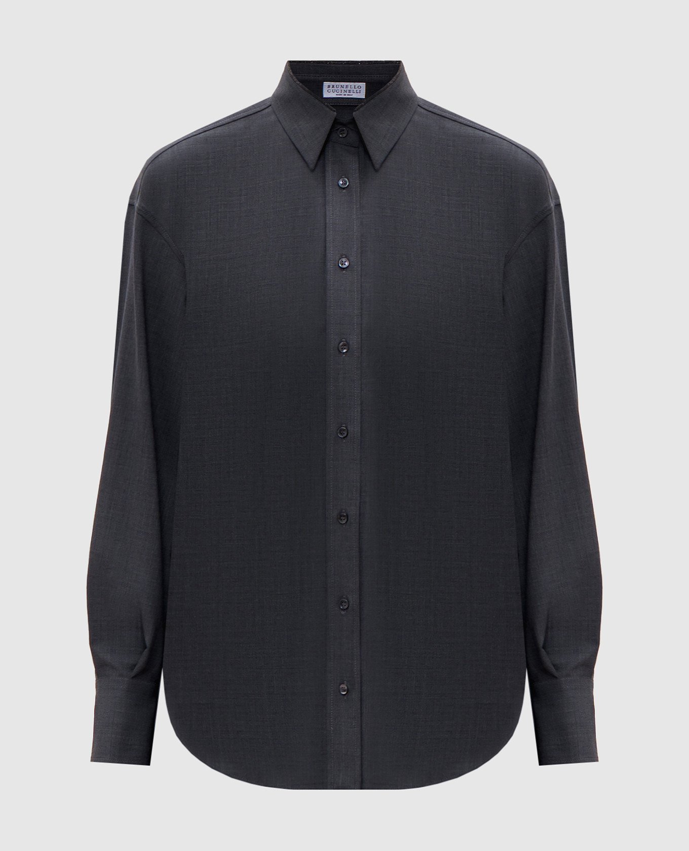

Gray wool shirt with monil chain Brunello Cucinelli, Grey