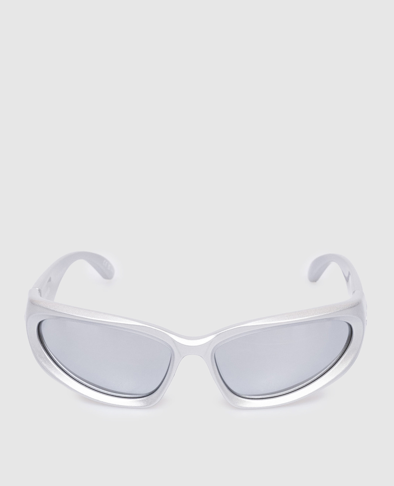 SWIFT OVAL silver sunglasses with a mirror effect Balenciaga
