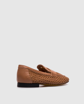 Doucal's Brown leather braided loafers DD8686MAENUZ246