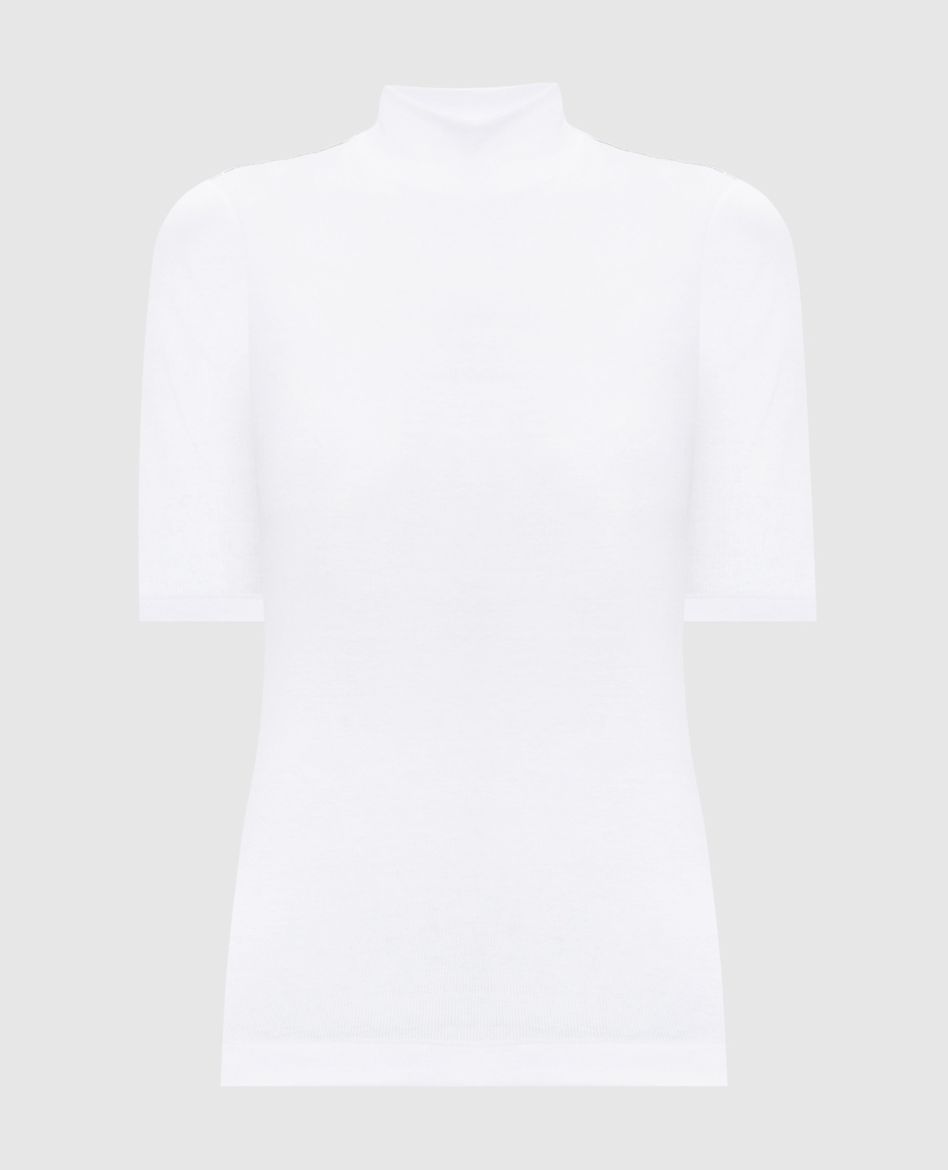 White T-shirt with a monil chain Peserico