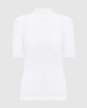 Peserico White T-shirt with a monil chain A06638J005669