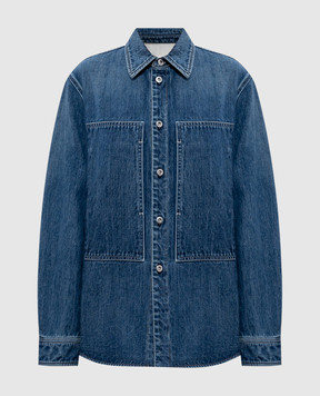 Jil Sander Blue denim shirt with a distressed effect J40DL0153J45259