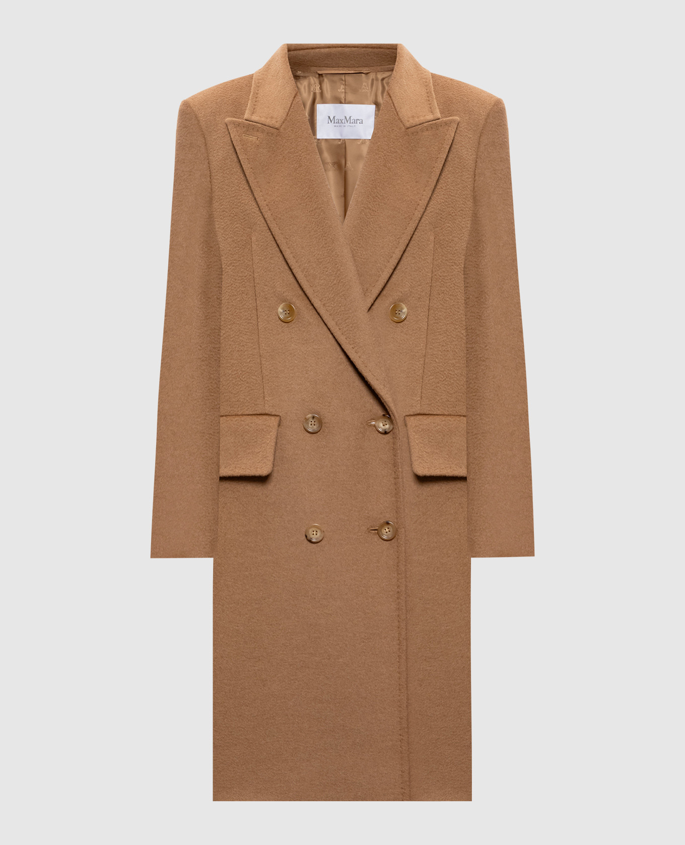 

COSA brown double-breasted camel wool coat Max Mara