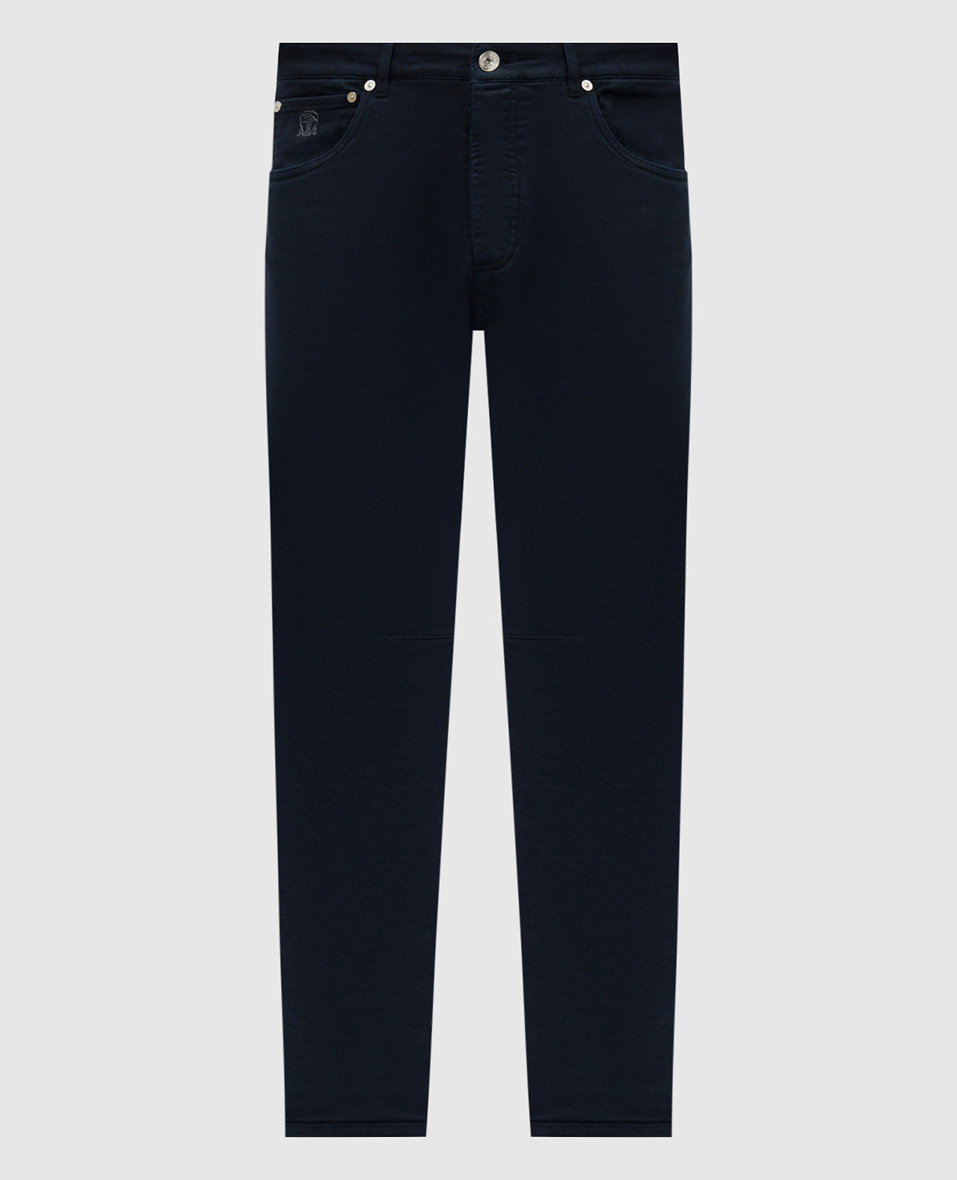 

Blue jeans with logo Brunello Cucinelli, Синий