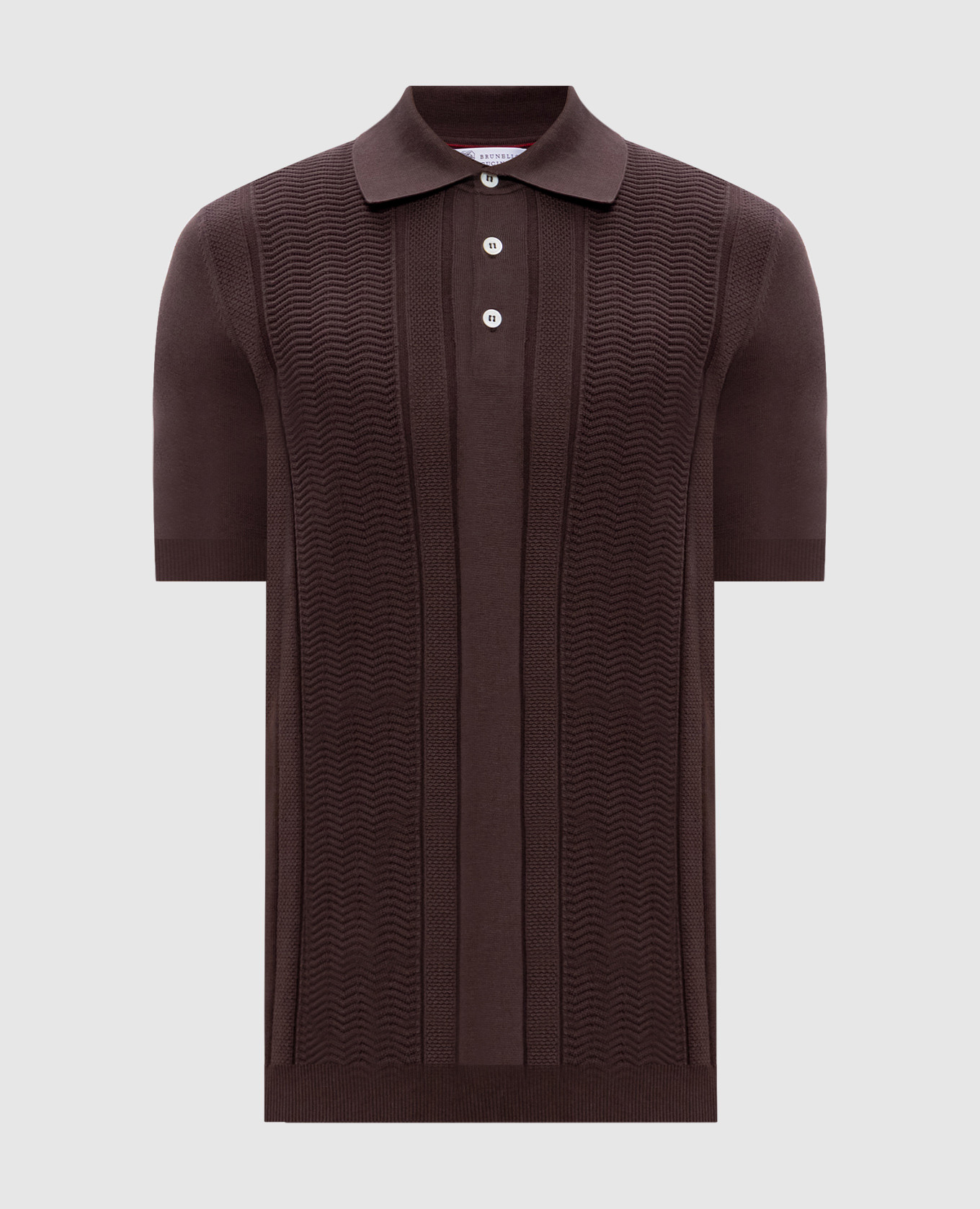 

Brown polo shirt with pattern Brunello Cucinelli
