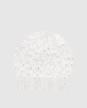 Peserico White hat with wool and lurex S36186F03B9196
