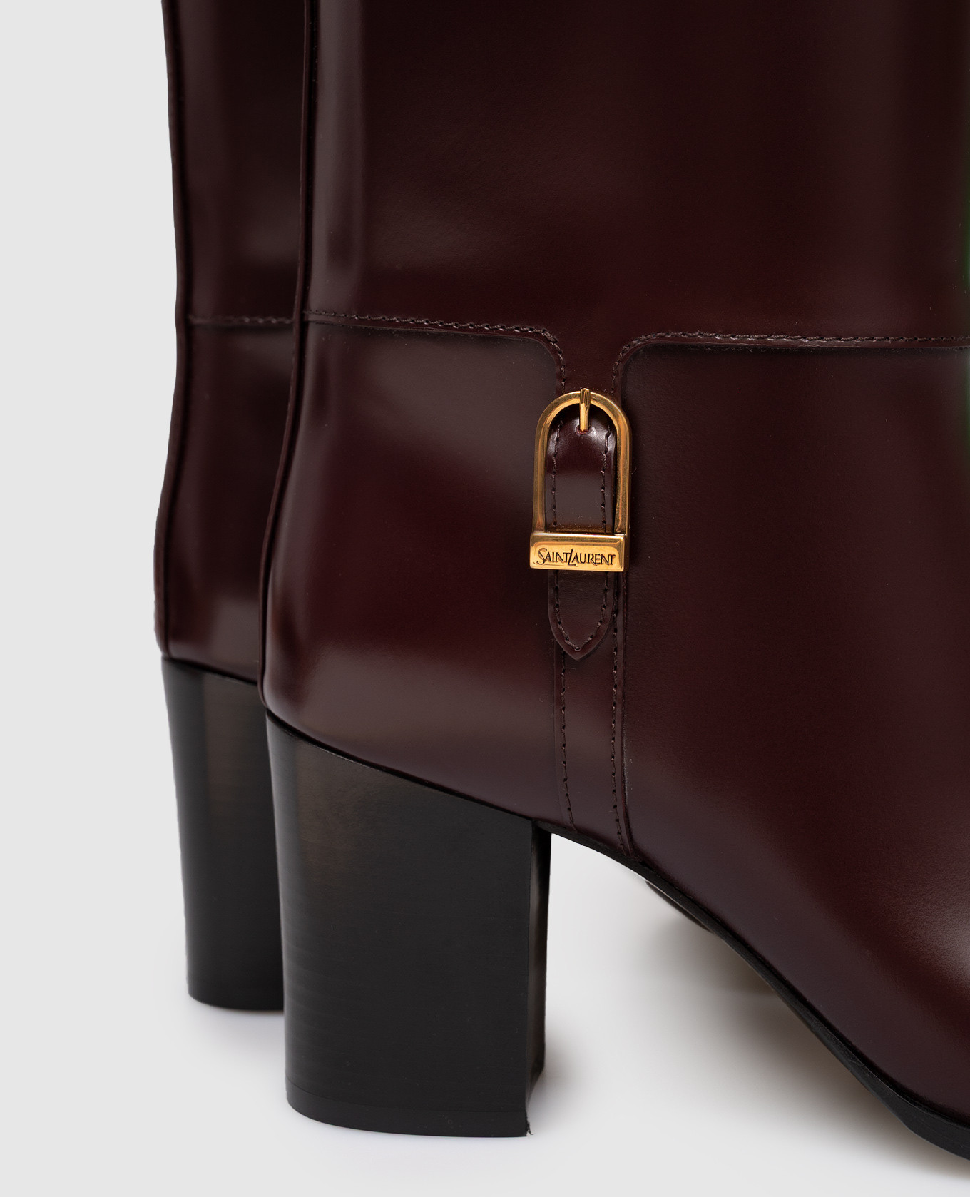 

Burgundy leather boots JULIA Saint Laurent