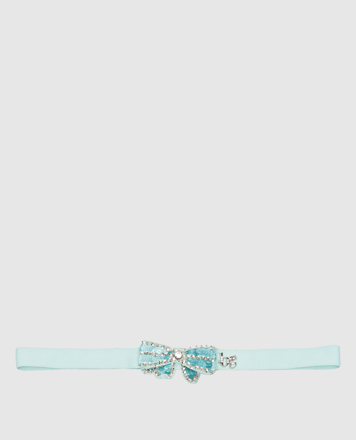 

Green elastic belt with bow and sequins Blumarine