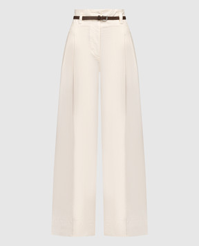 Peserico Beige flared pants with a high fit P04895T30A07948
