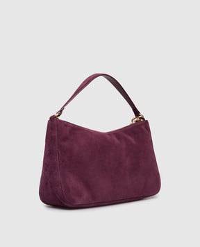 Twinset Liliane purple suede hobo bag 252TB7162