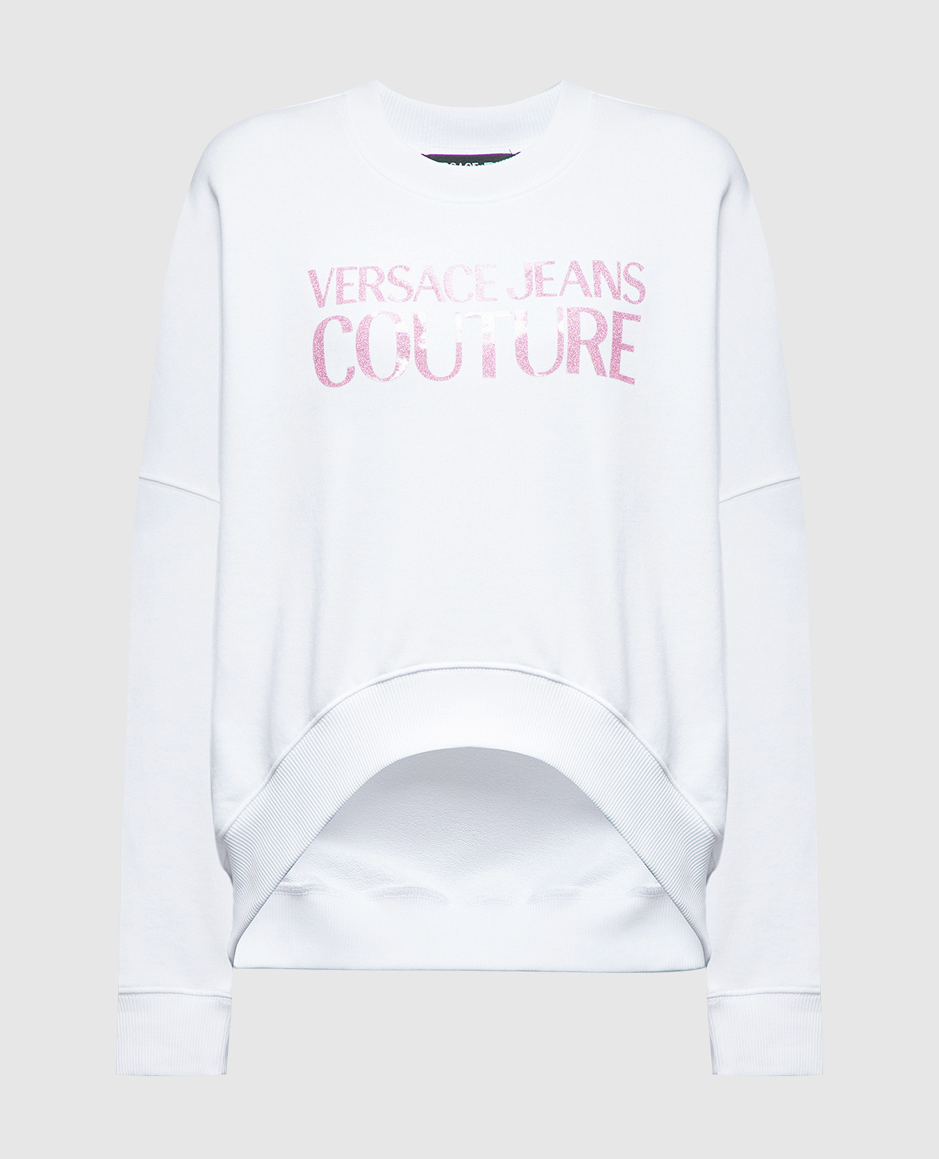 

White sweatshirt with logo Versace Jeans Couture, Белый