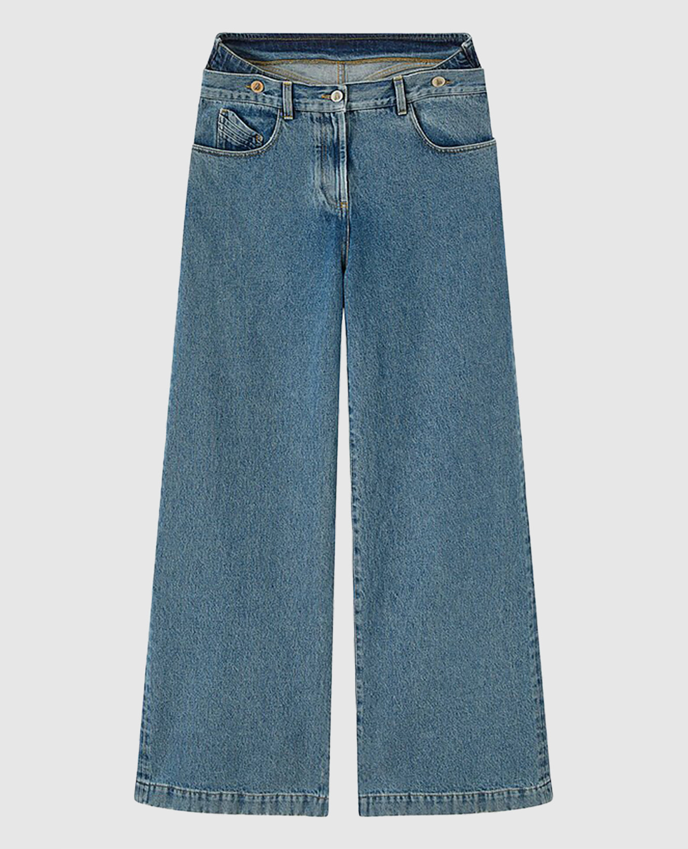 

Blue flared jeans with logo patch The Attico, Light blue
