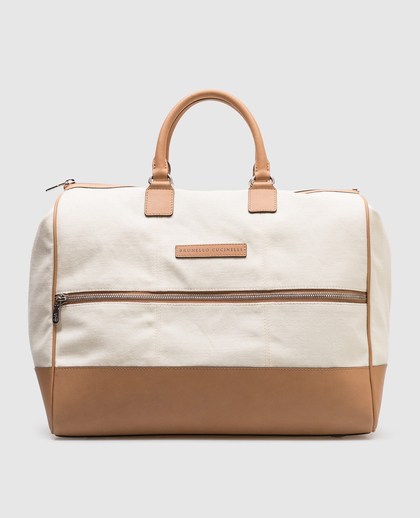 

Beige travel combination bag with logo Brunello Cucinelli