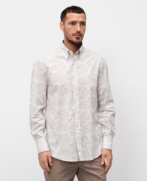 Brunello Cucinelli Beige printed shirt MM6921716