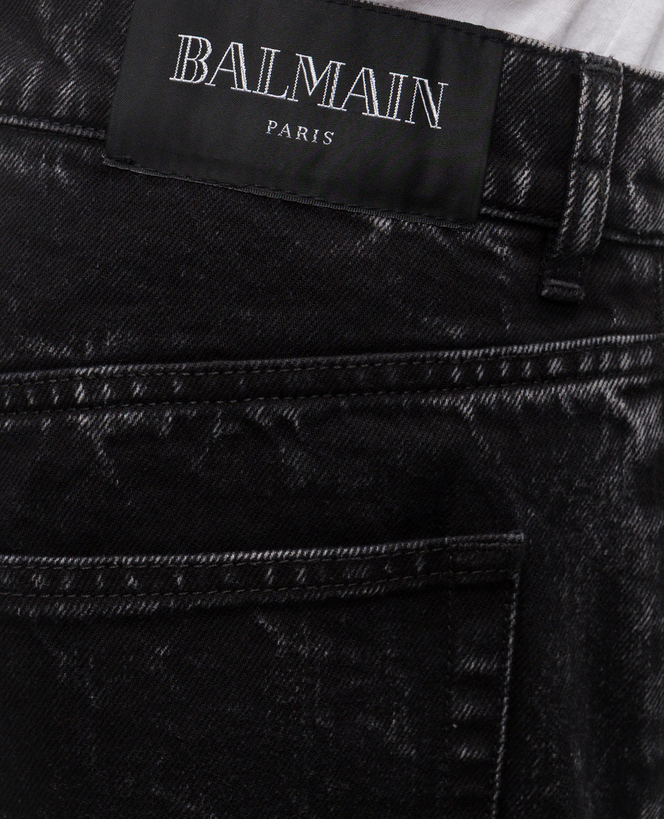 

Black jeans with logo patch Balmain