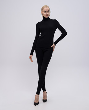 Dolce&Gabbana Black ribbed wool golf FXW37TJCVXG