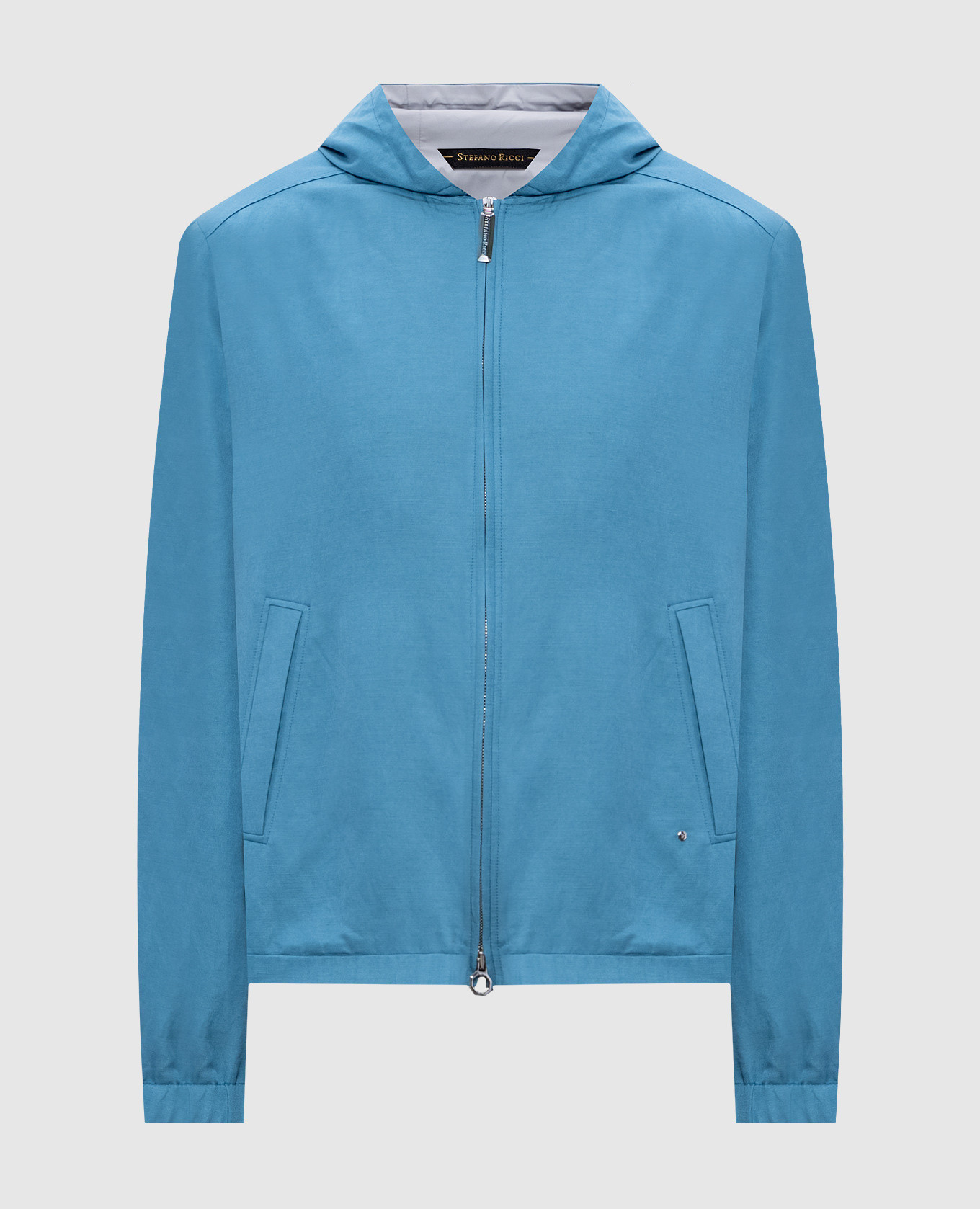 

Blue linen and silk jacket Stefano Ricci, Light blue
