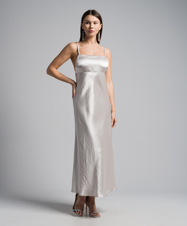 max mara grey dress Max Mara Anna Tie-waist Maxi Shirt Dress