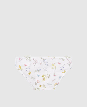 Story Loris Children's white panties with a floral print 36567816