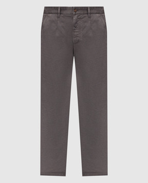 Dolce&Gabbana Gray pants with logo patch GP0C2DG8LR1