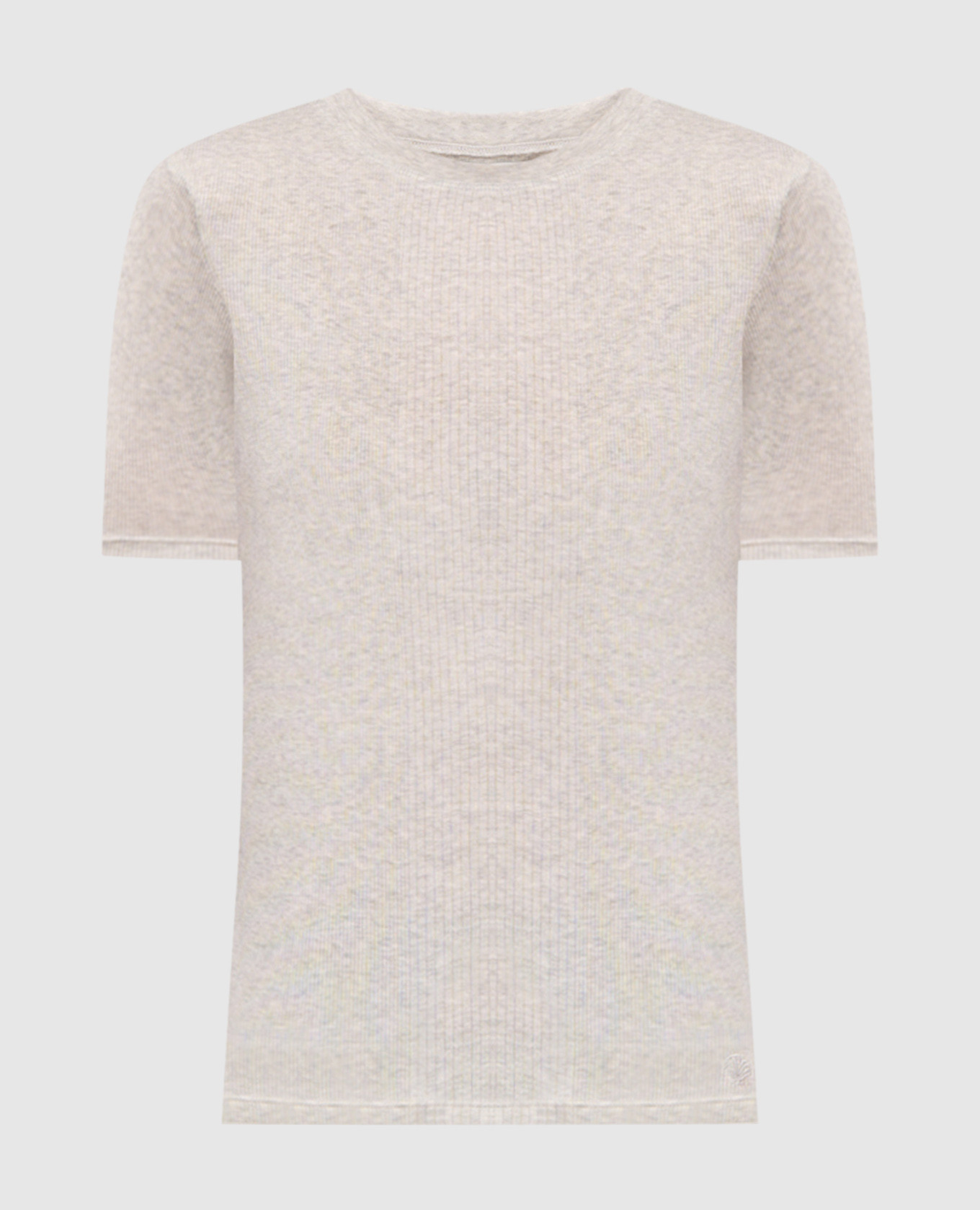 AVALYN grey melange ribbed t-shirt Lou Lou Studio