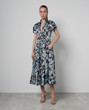 Philosophy di Lorenzo Serafini Black floral print midi dress A04610739