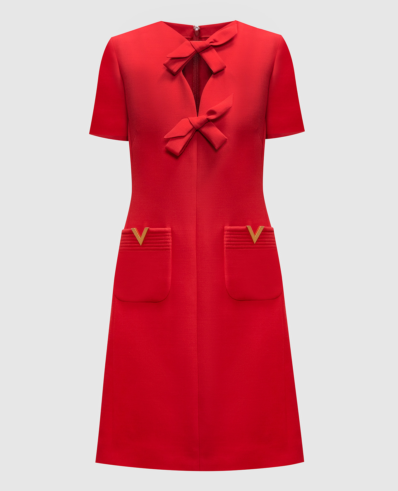 

Red wool and silk mini dress Valentino