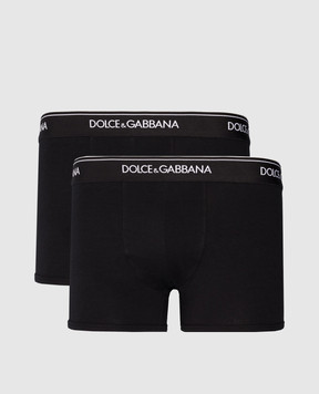 Dolce&Gabbana Set of black boxer briefs with logo M9C07JONN95