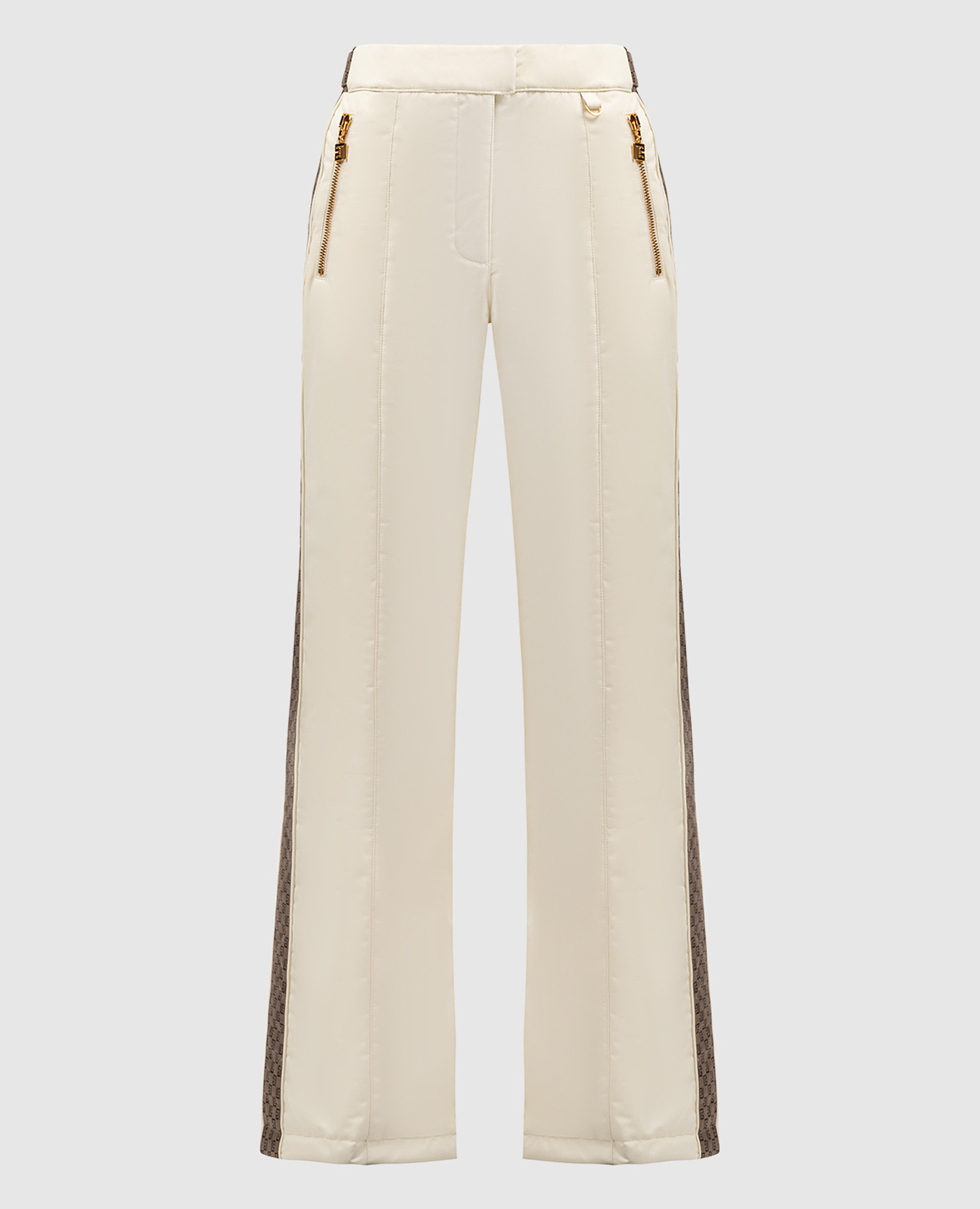 Yellow ski pants with logo balmain