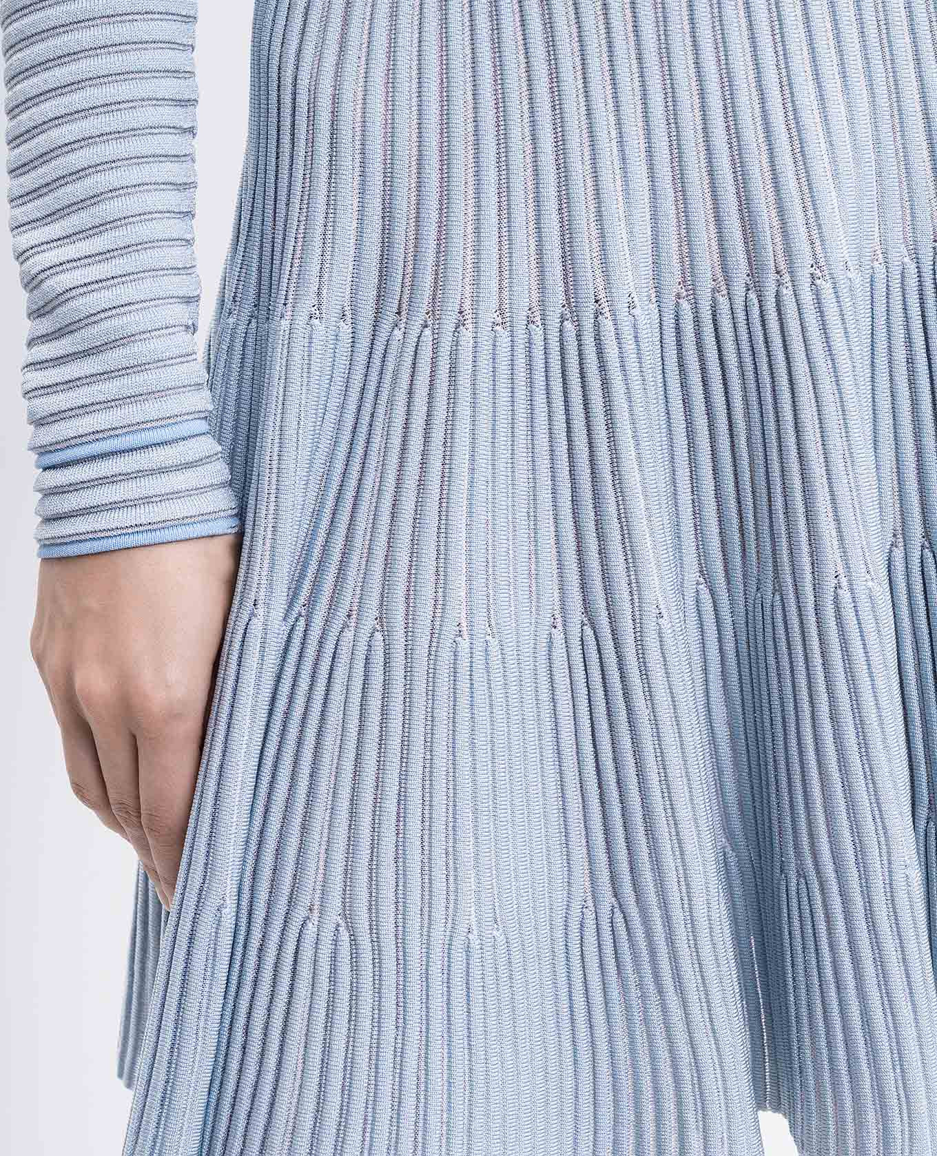 Blue skirt with textured pattern Balmain 5
