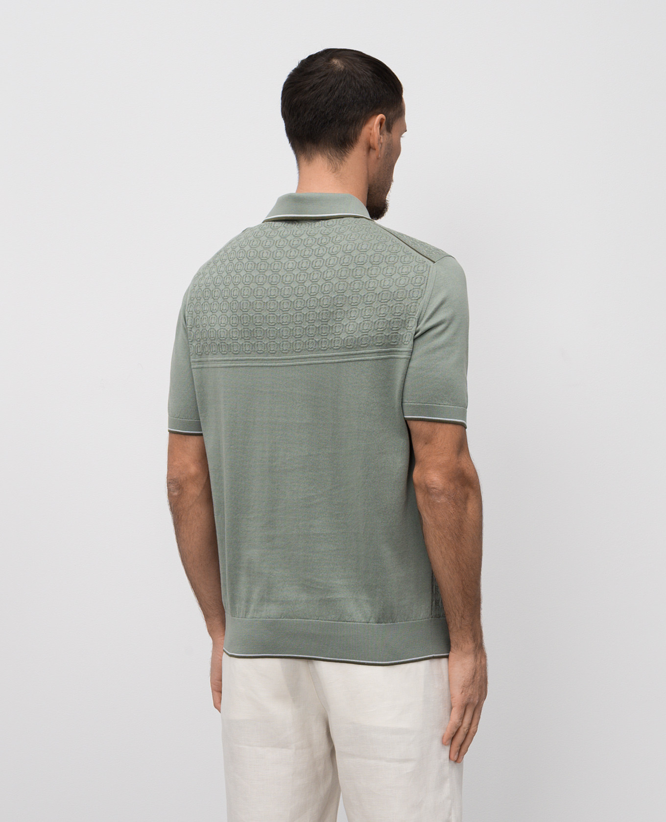 

Green polo with pattern Stefano Ricci
