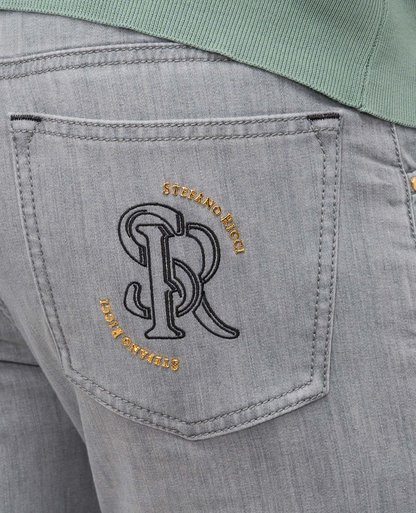 

Grey jeans with logo Stefano Ricci