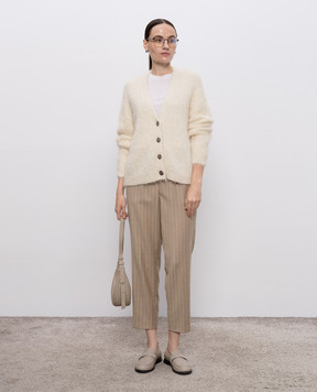 Peserico Beige alpaca wool cardigan S99438F0309241