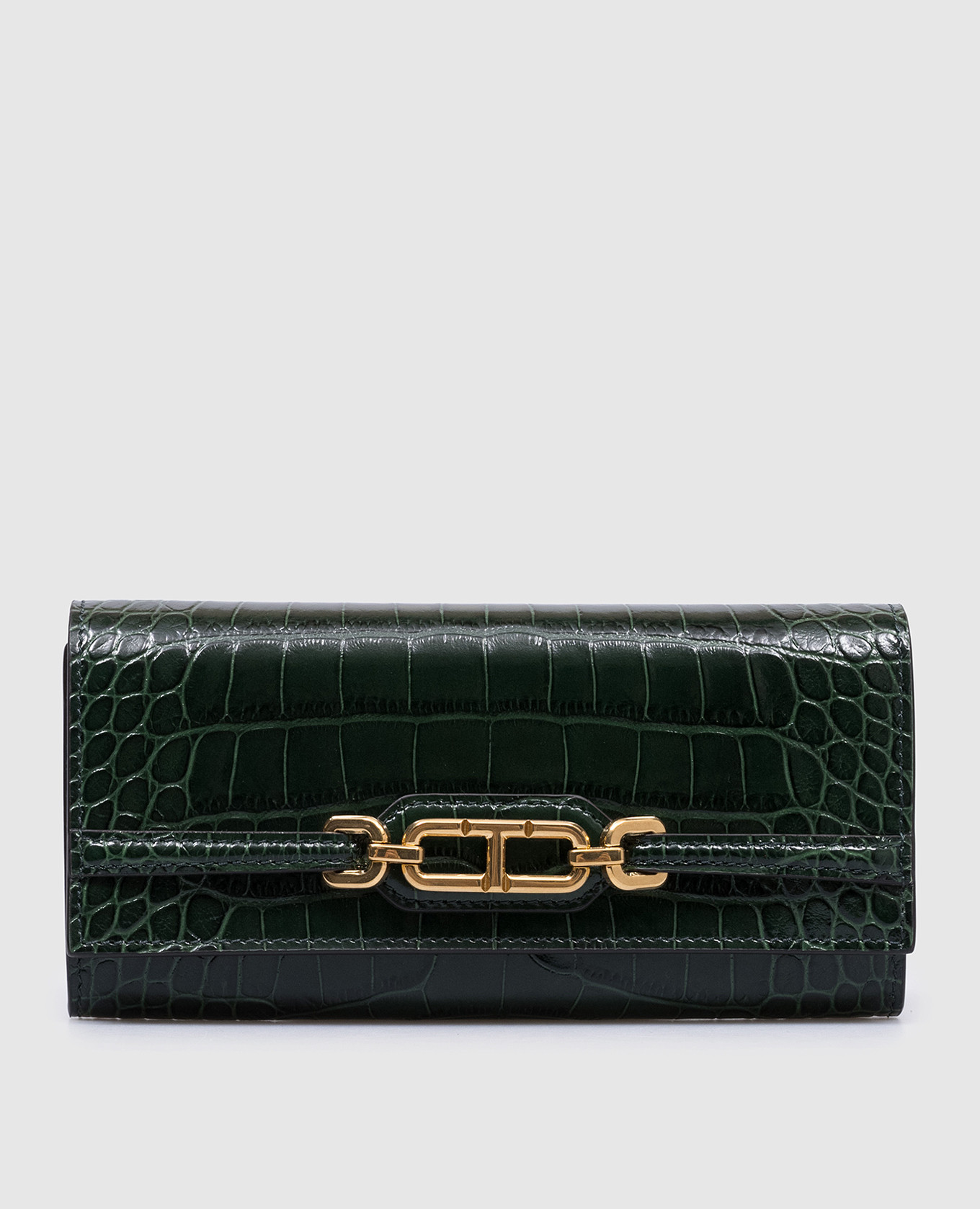 Tom Ford - Green leather wallet WHITNEY CONTINENTAL with