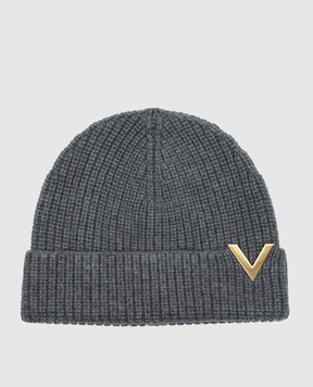 Valentino Gray wool cap with logo 5W2HB01TSUK