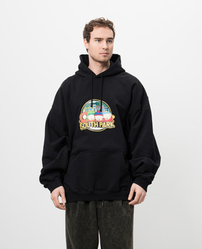 Vetements Black hoodie with South Park print UA66HD670B