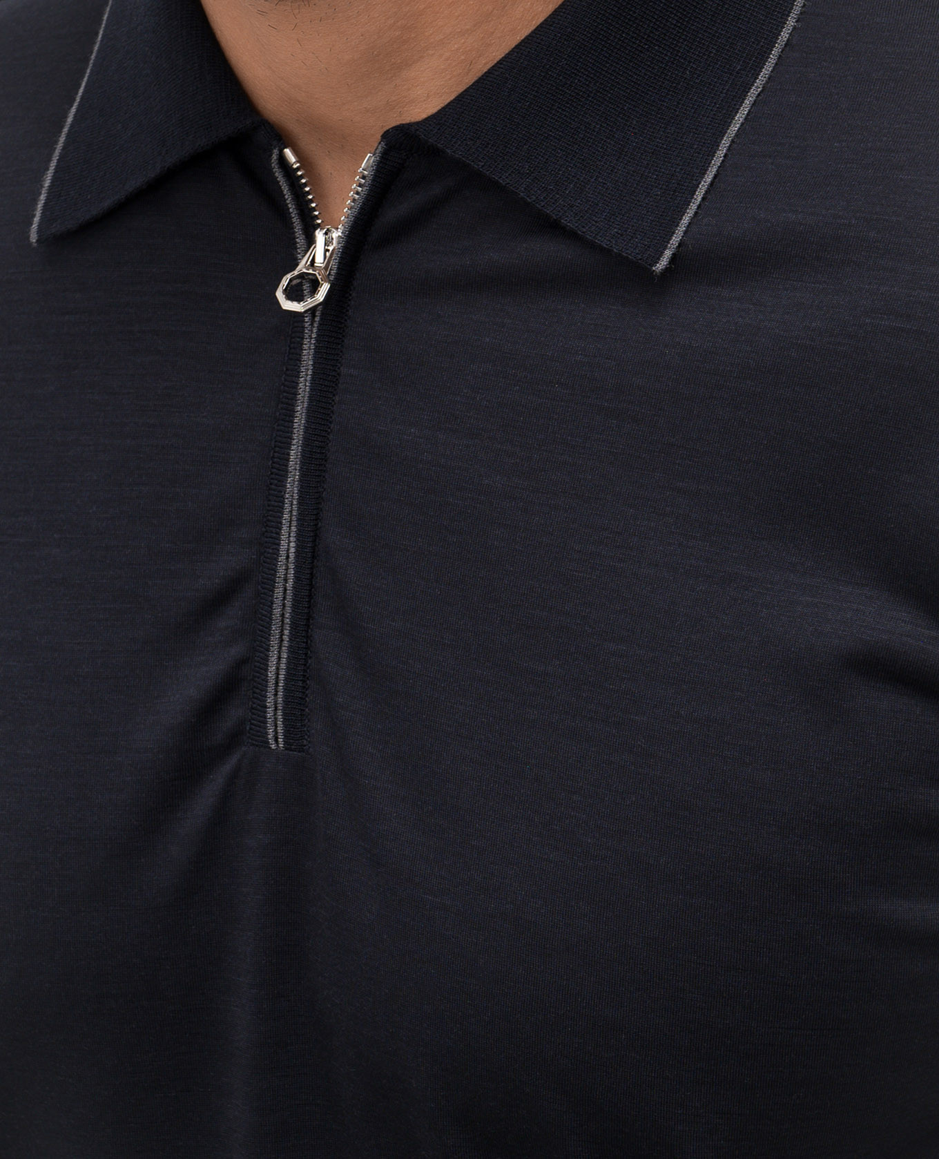 

Blue wool polo shirt with emblem Stefano Ricci