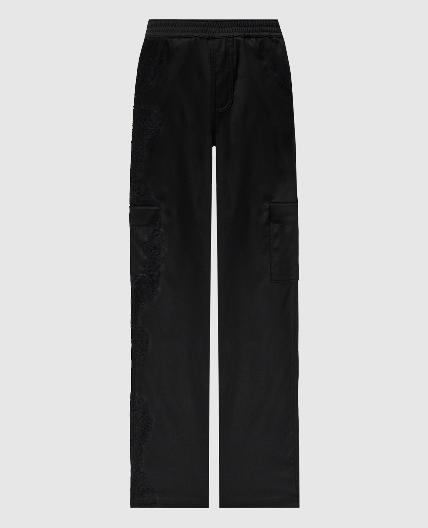 

Black wool cargo with lace Ermanno Scervino